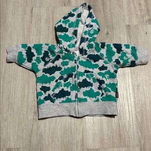 Bonds Green and Gray Hooded Baby Jacket